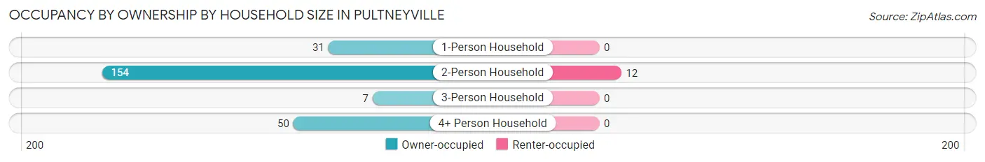 Occupancy by Ownership by Household Size in Pultneyville