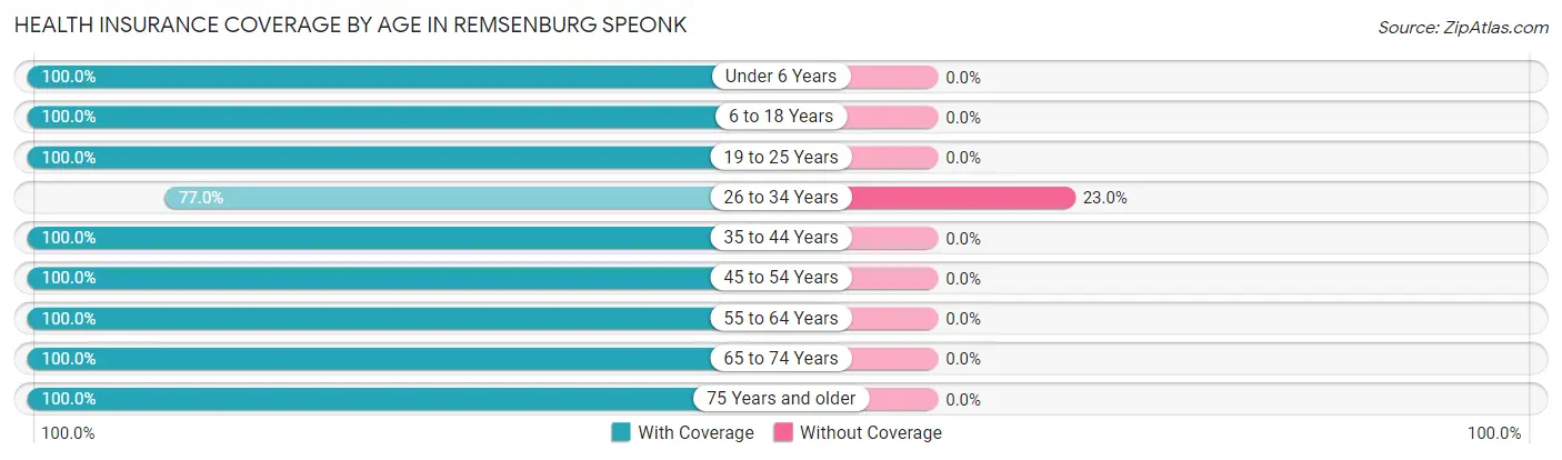 Health Insurance Coverage by Age in Remsenburg Speonk