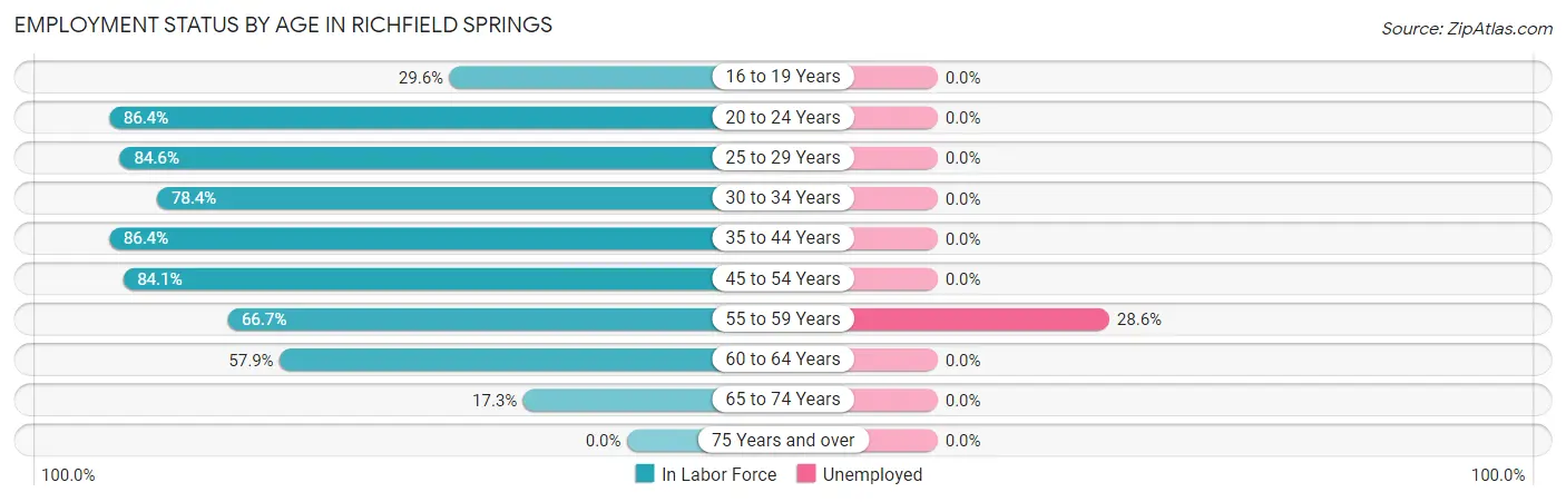 Employment Status by Age in Richfield Springs