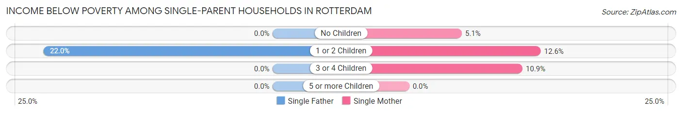Income Below Poverty Among Single-Parent Households in Rotterdam