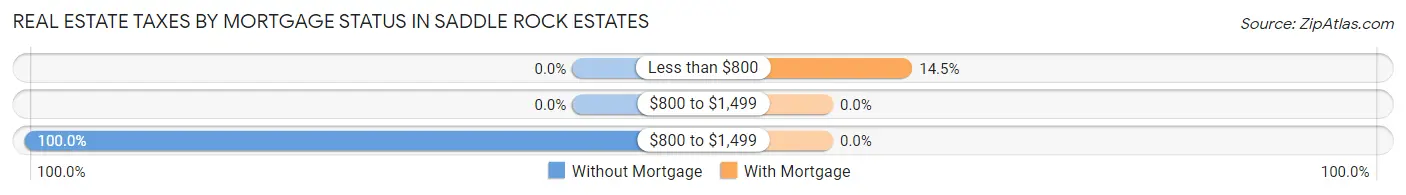 Real Estate Taxes by Mortgage Status in Saddle Rock Estates