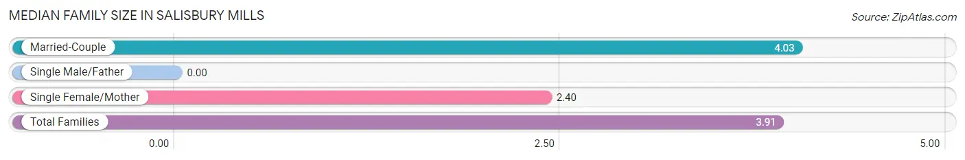 Median Family Size in Salisbury Mills