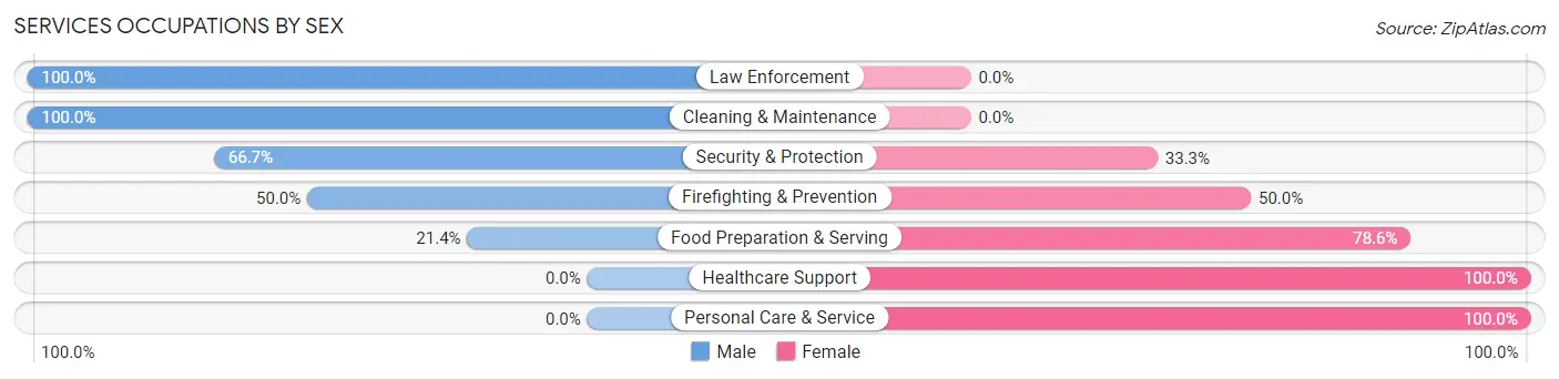 Services Occupations by Sex in Savona
