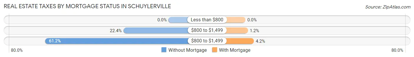 Real Estate Taxes by Mortgage Status in Schuylerville
