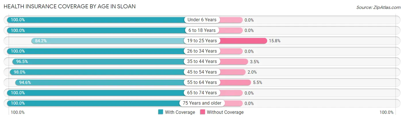 Health Insurance Coverage by Age in Sloan