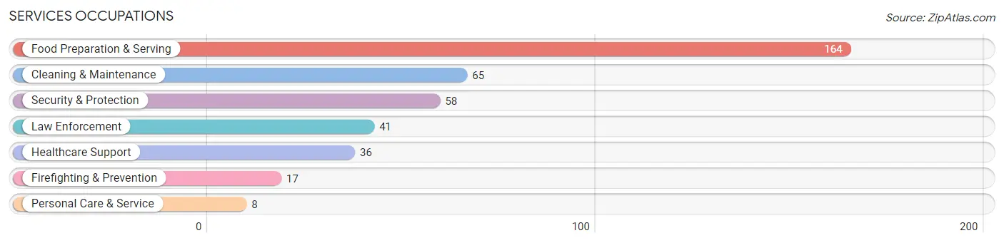 Services Occupations in Sloan