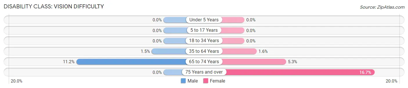 Disability in Sloan: <span>Vision Difficulty</span>