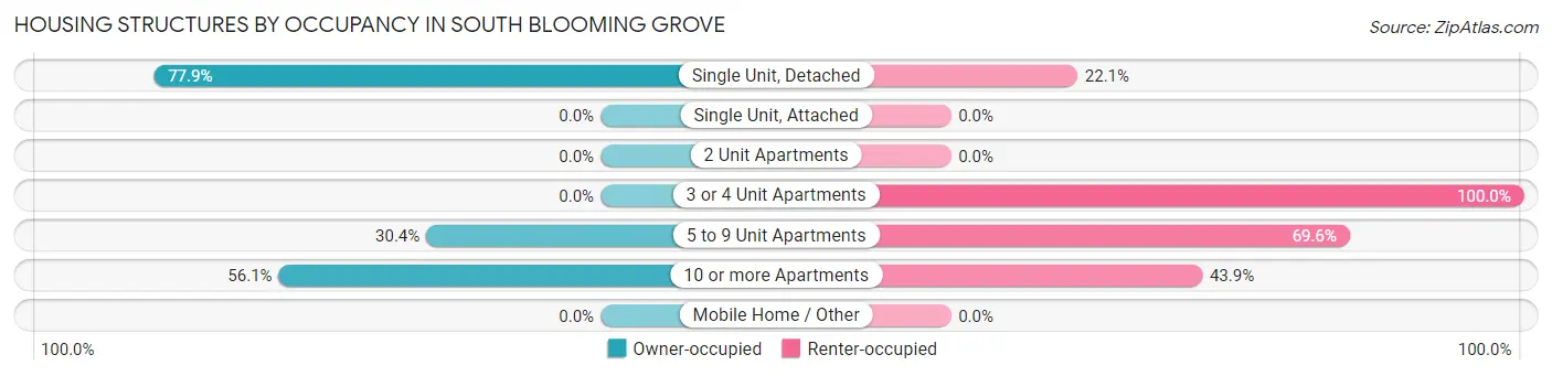 Housing Structures by Occupancy in South Blooming Grove