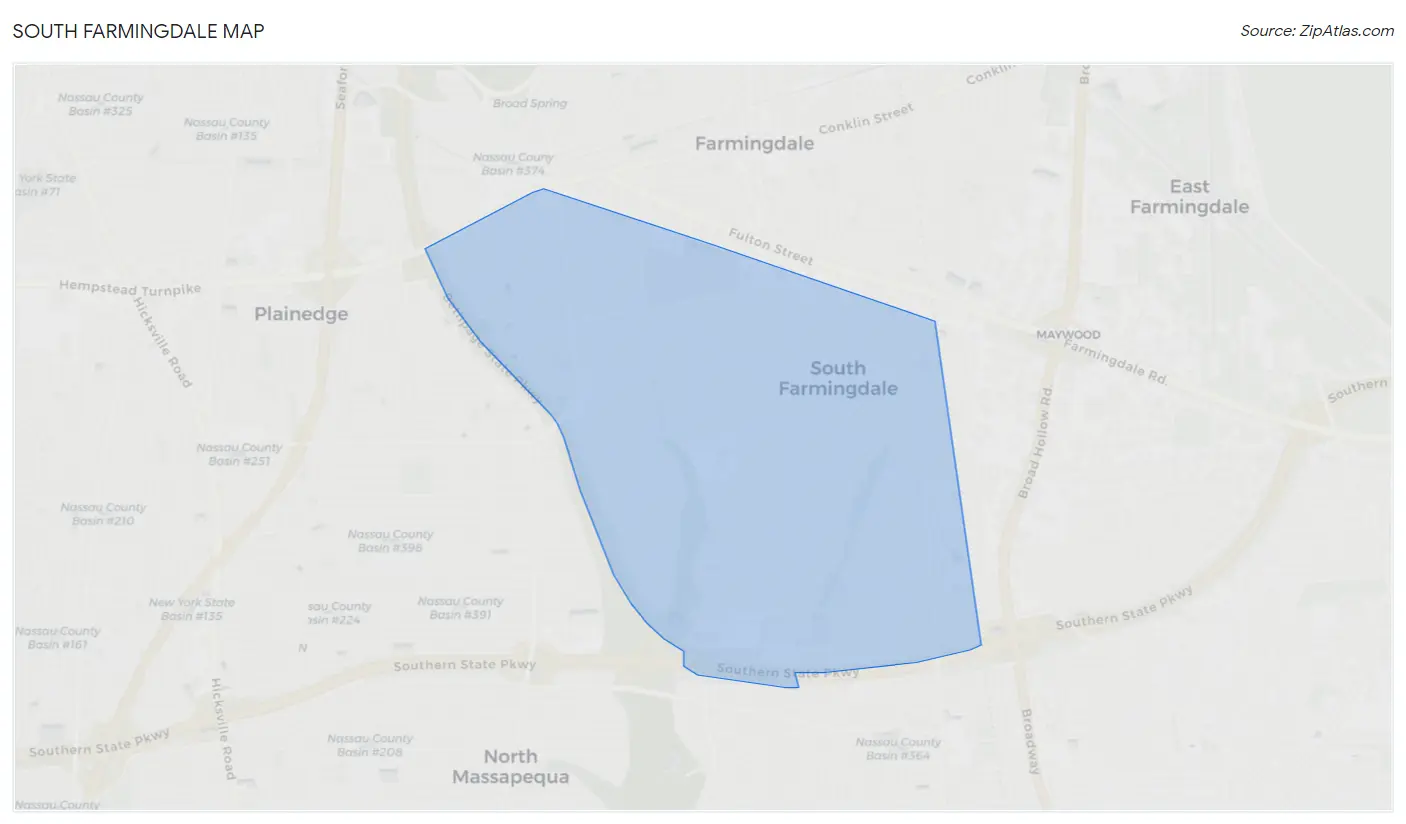 South Farmingdale Map