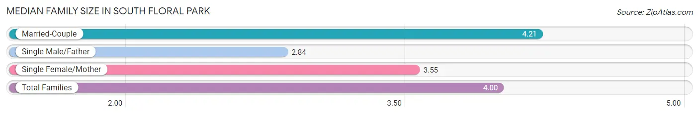 Median Family Size in South Floral Park