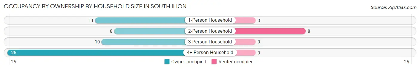 Occupancy by Ownership by Household Size in South Ilion