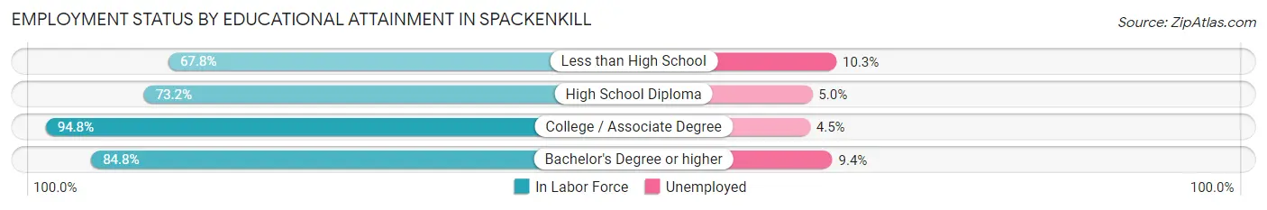 Employment Status by Educational Attainment in Spackenkill