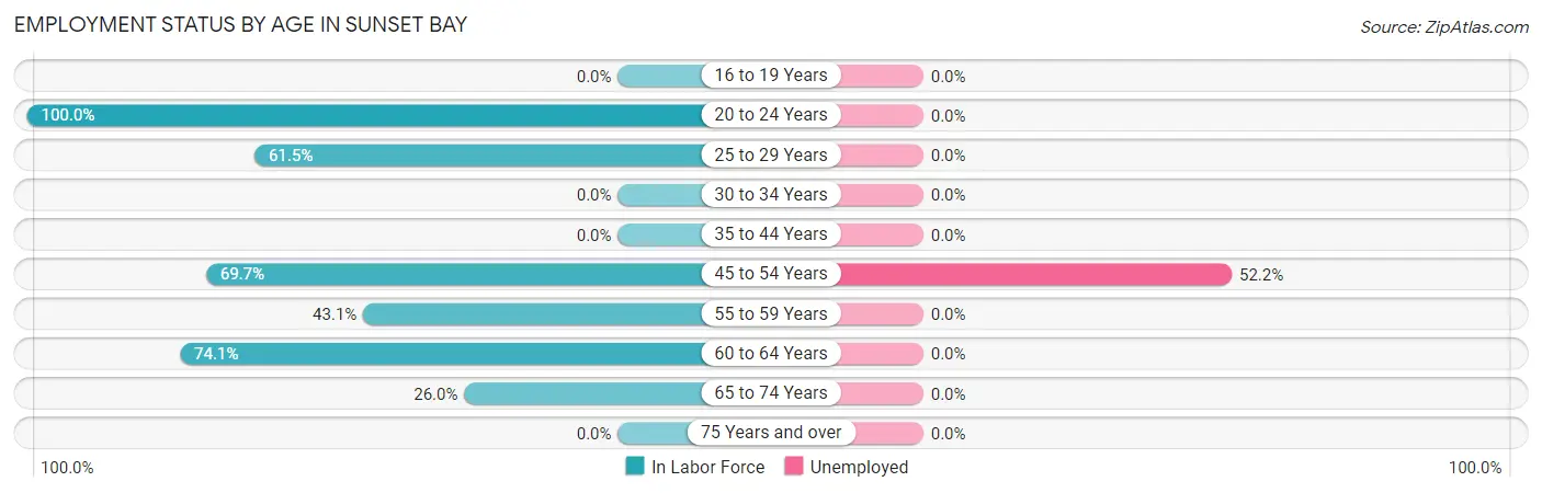 Employment Status by Age in Sunset Bay
