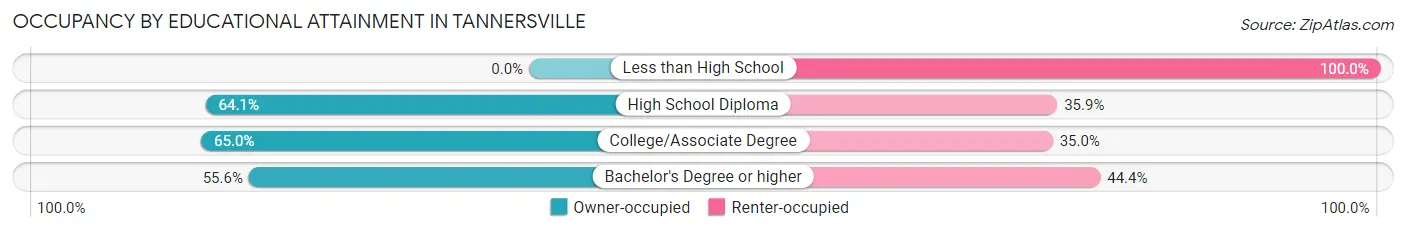 Occupancy by Educational Attainment in Tannersville