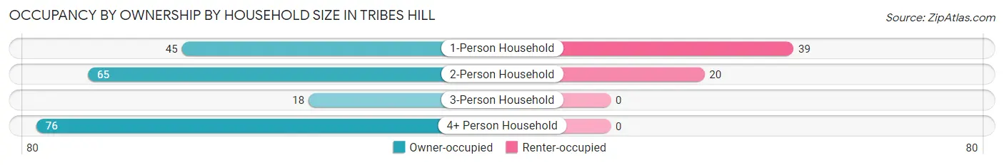 Occupancy by Ownership by Household Size in Tribes Hill