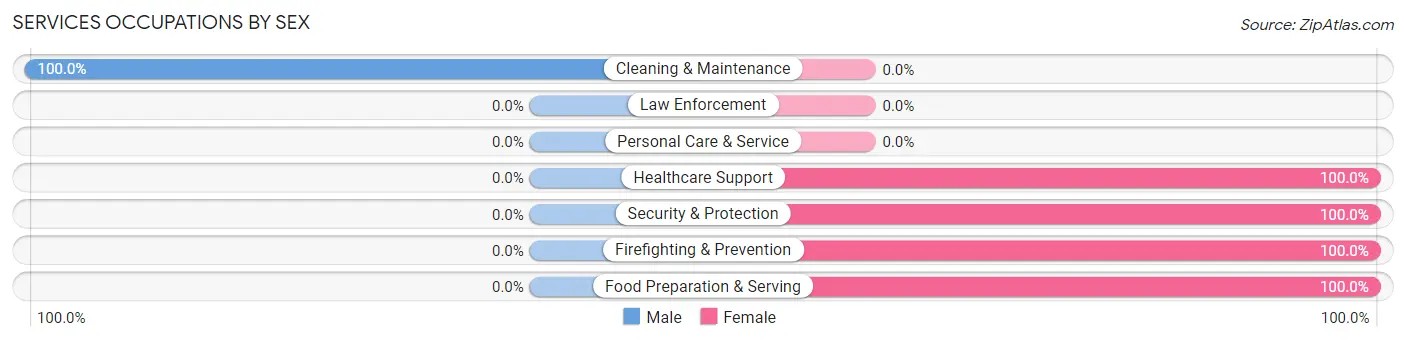 Services Occupations by Sex in Tribes Hill