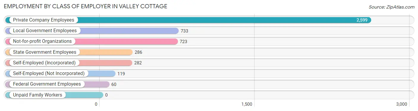 Employment by Class of Employer in Valley Cottage