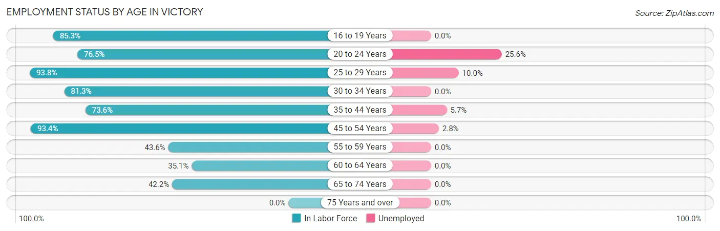 Employment Status by Age in Victory