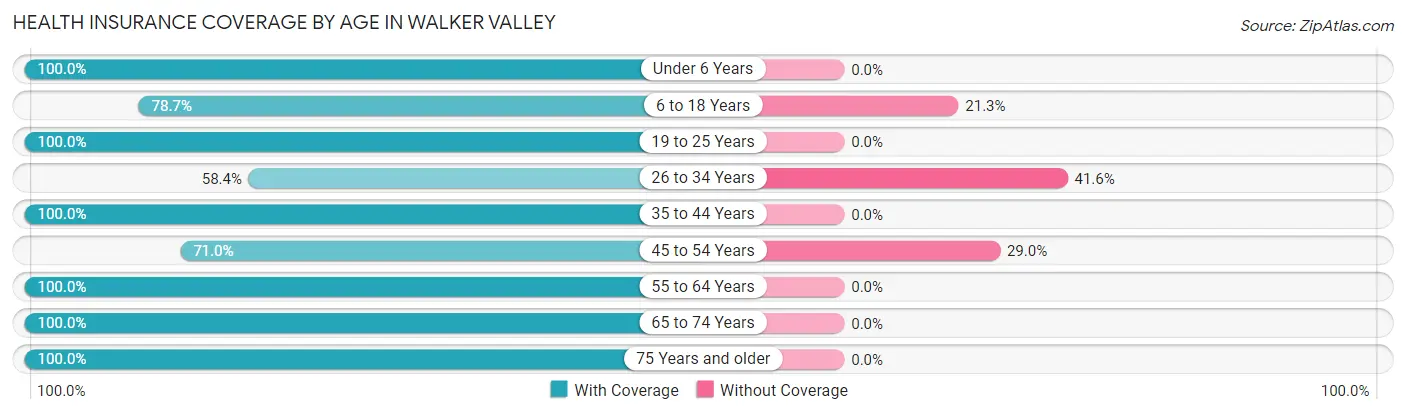 Health Insurance Coverage by Age in Walker Valley