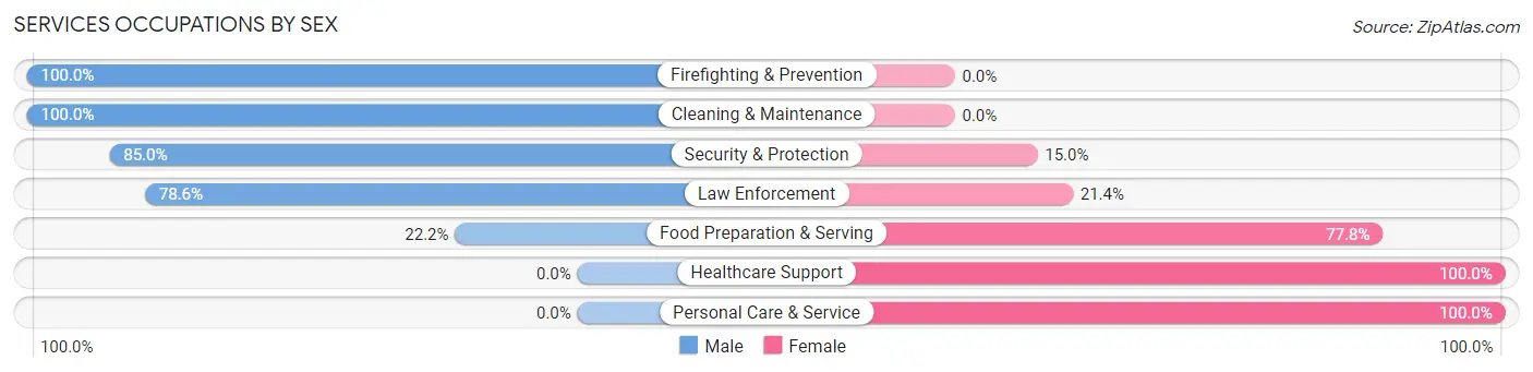 Services Occupations by Sex in Wampsville