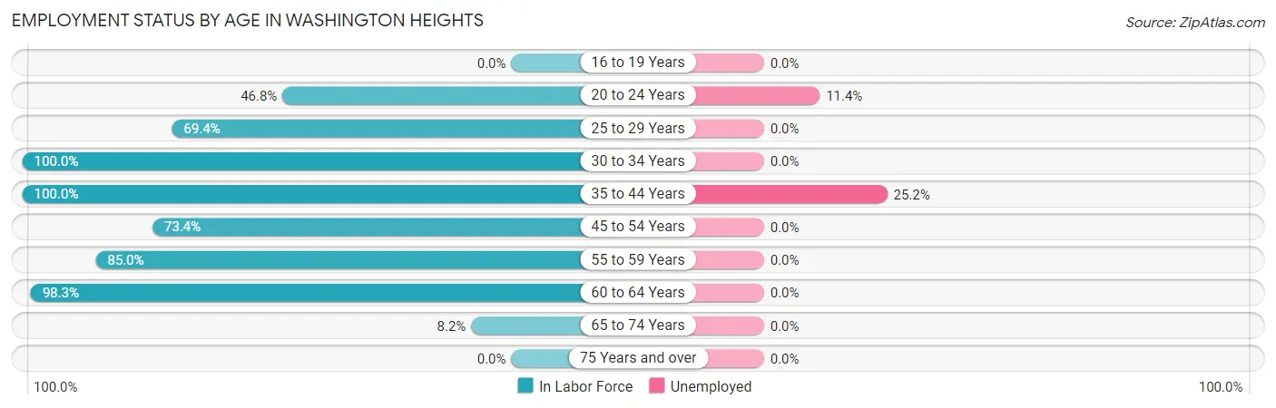 Employment Status by Age in Washington Heights