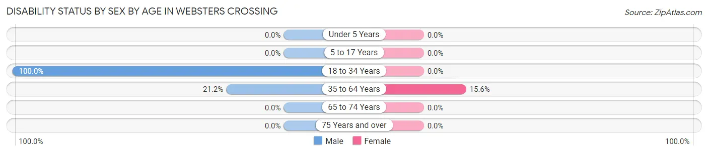 Disability Status by Sex by Age in Websters Crossing