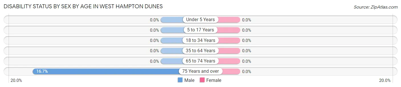 Disability Status by Sex by Age in West Hampton Dunes