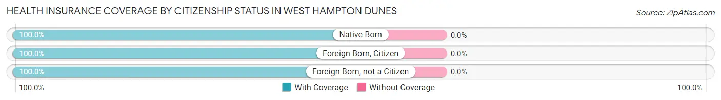 Health Insurance Coverage by Citizenship Status in West Hampton Dunes