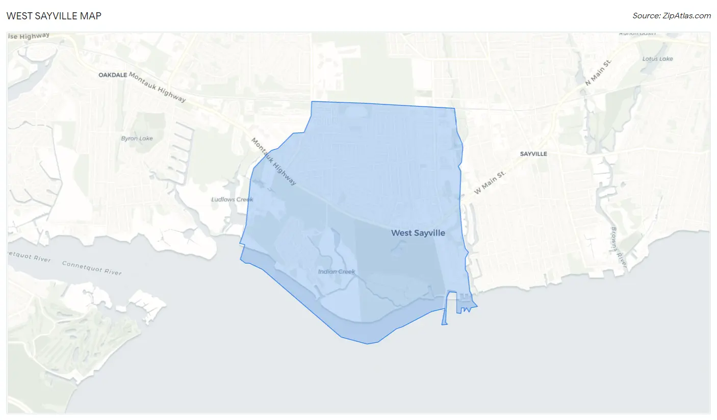 West Sayville Map