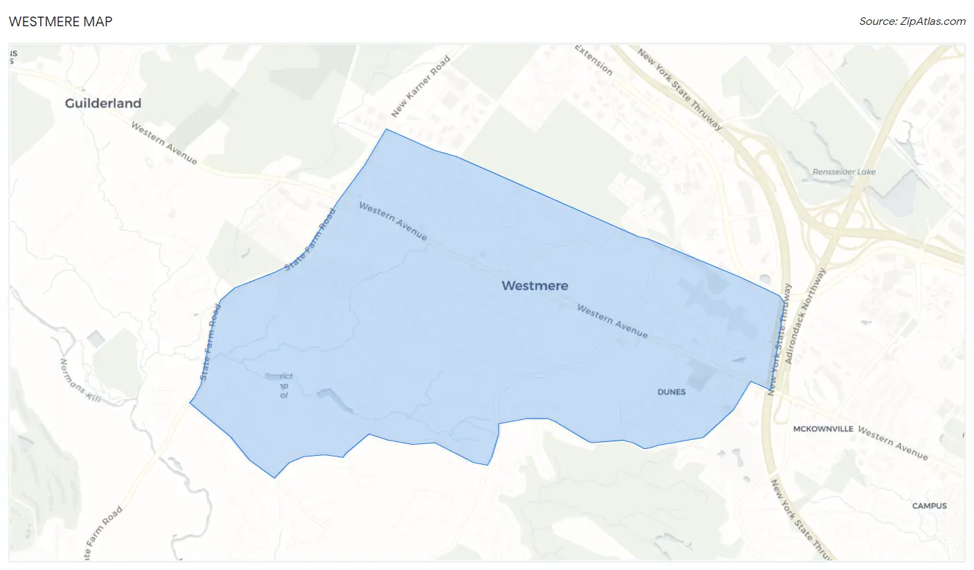 Westmere Map
