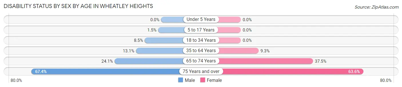 Disability Status by Sex by Age in Wheatley Heights