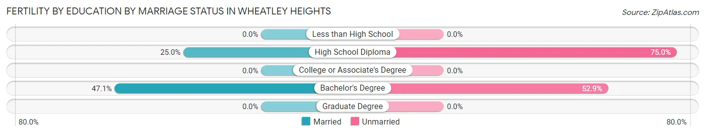 Female Fertility by Education by Marriage Status in Wheatley Heights