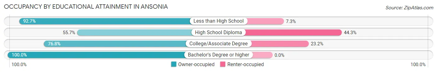 Occupancy by Educational Attainment in Ansonia