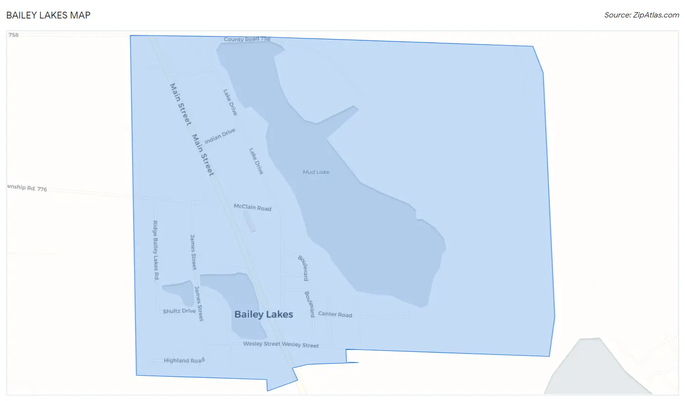 Bailey Lakes Map