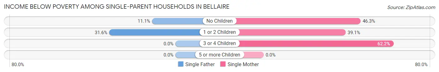 Income Below Poverty Among Single-Parent Households in Bellaire