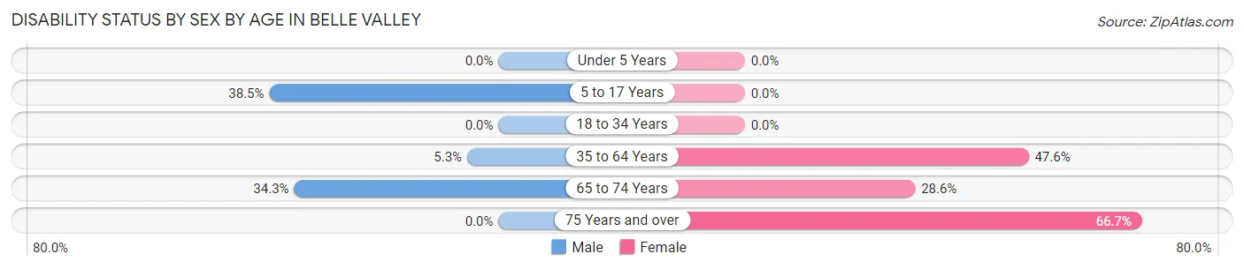 Disability Status by Sex by Age in Belle Valley
