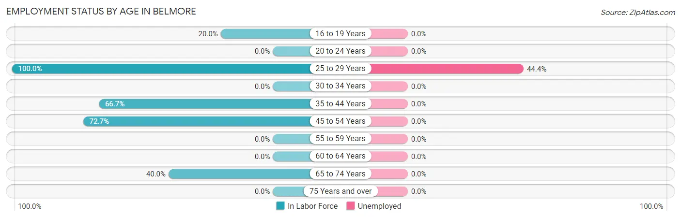 Employment Status by Age in Belmore