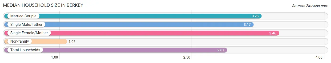 Median Household Size in Berkey