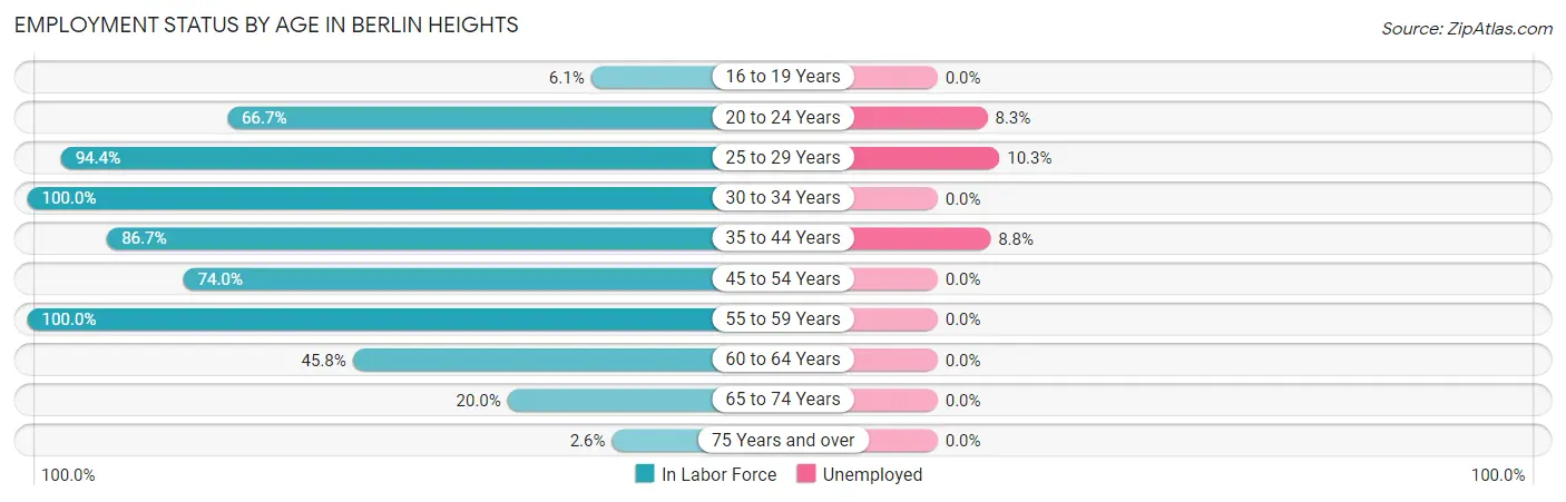 Employment Status by Age in Berlin Heights