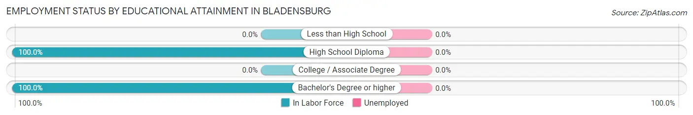 Employment Status by Educational Attainment in Bladensburg