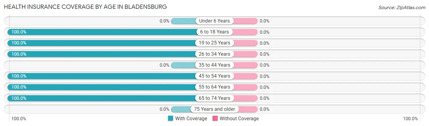 Health Insurance Coverage by Age in Bladensburg