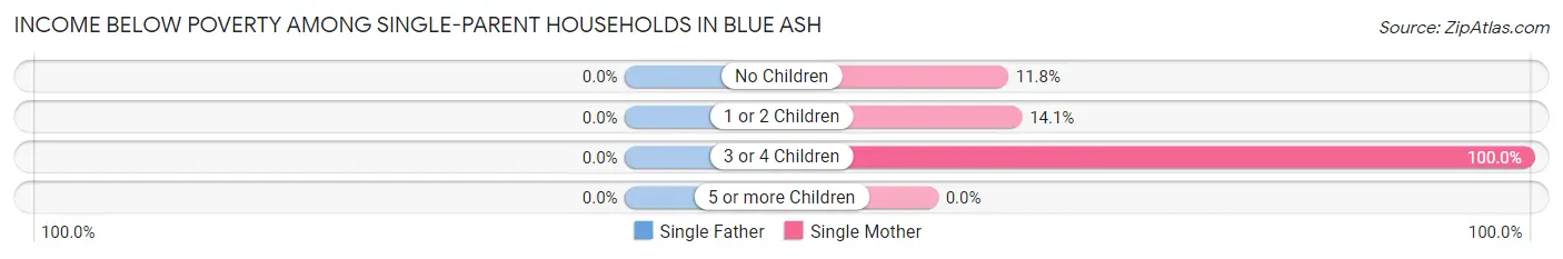 Income Below Poverty Among Single-Parent Households in Blue Ash