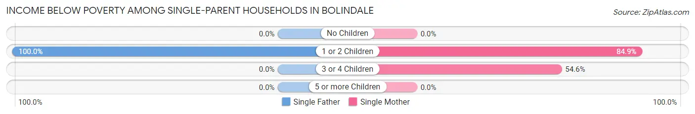 Income Below Poverty Among Single-Parent Households in Bolindale
