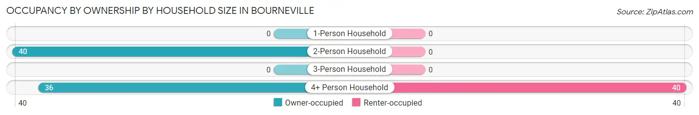 Occupancy by Ownership by Household Size in Bourneville