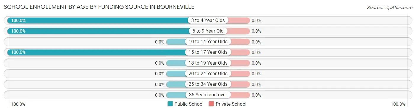 School Enrollment by Age by Funding Source in Bourneville