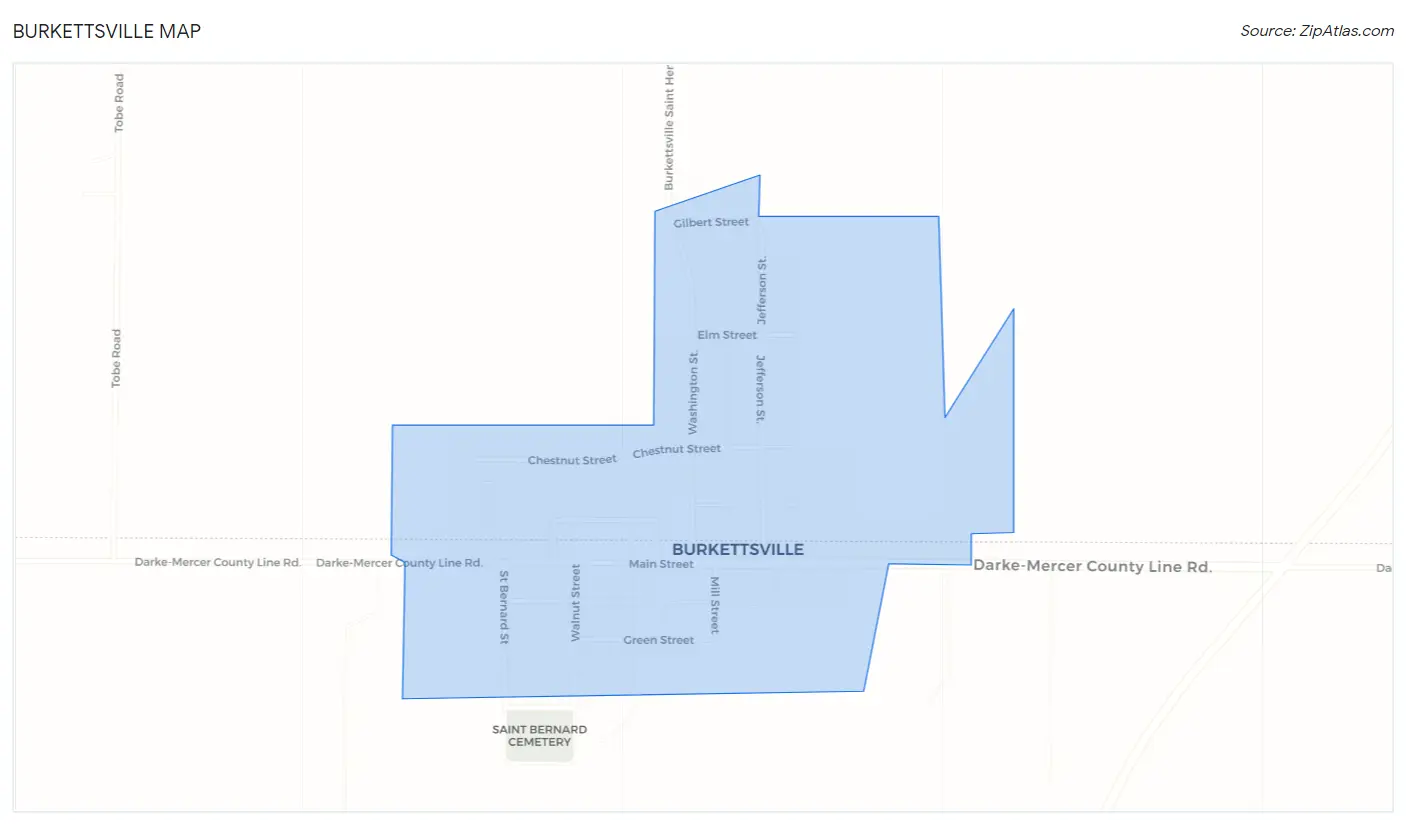 Burkettsville Map