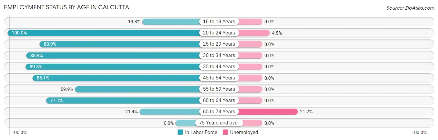 Employment Status by Age in Calcutta