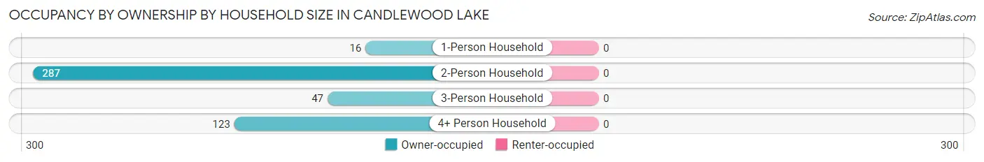 Occupancy by Ownership by Household Size in Candlewood Lake