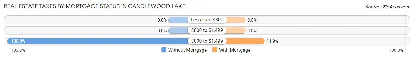 Real Estate Taxes by Mortgage Status in Candlewood Lake