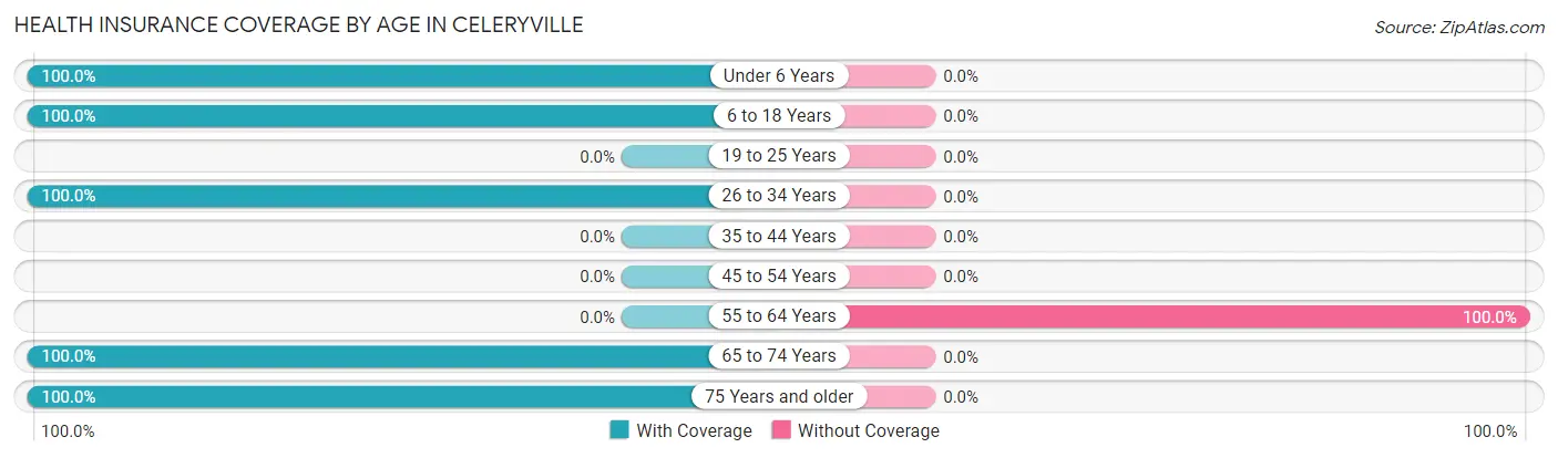Health Insurance Coverage by Age in Celeryville